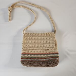 Vintage Crocheted Amanda Smith Cream Shoulder Bag